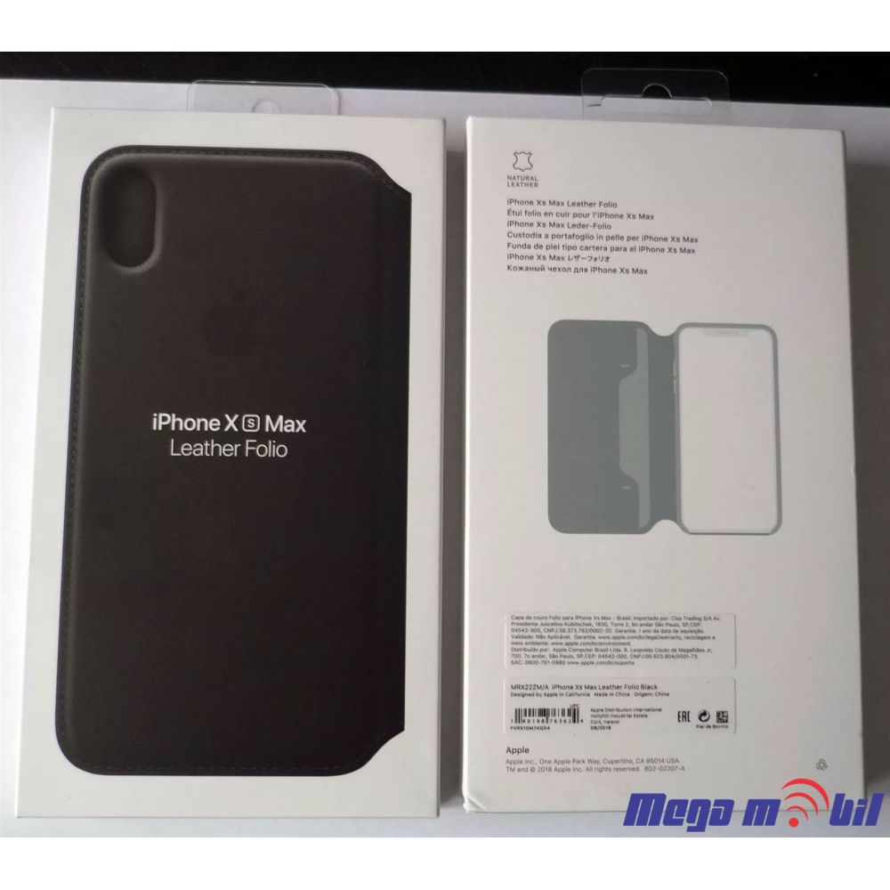 Futrola iPhone XS Max Leather Original black flip